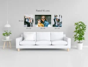 1. Cuadros de pared con fotos personalizadas para decoración moderna.